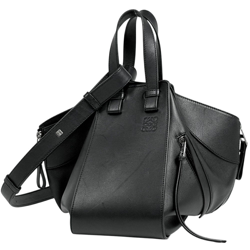 Loewe Hammock Bag Handbag Anagram Leather Black